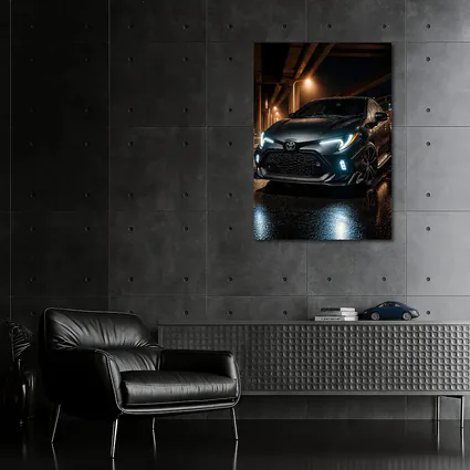 Toyota GR Corolla Rainy Night Street