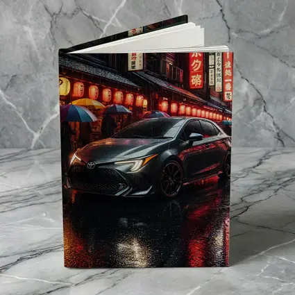 Toyota Corolla Rainy Tokyo Night Street