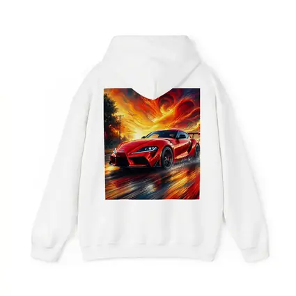 Toyota GR Supra Red Fiery Sky Art