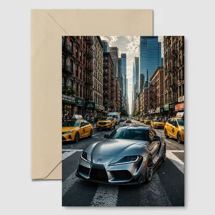 Toyota GR Supra Silver New York Street