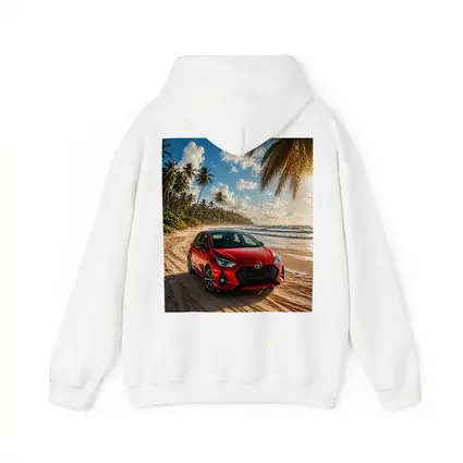 Toyota GR Yaris Red Car Beach Setting