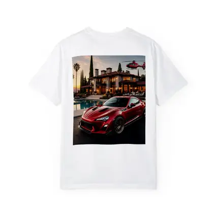 Toyota GT86 Red Coupe Mansion Sunset