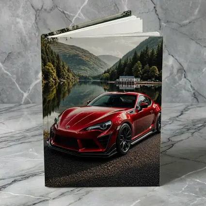 Toyota GT86 Red Coupe By Mountain Lake