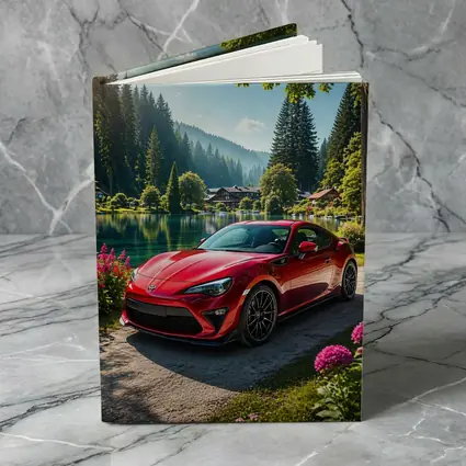 Toyota GT86 Red Coupe By Lake