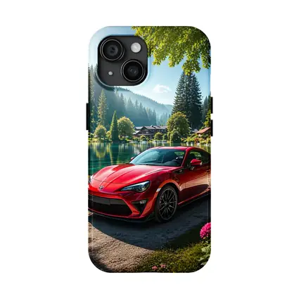 Toyota GT86 Red Coupe By Lake