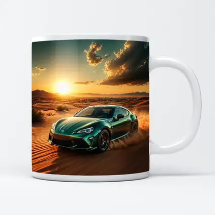 Toyota GT86 Tearing Through Desert Dunes Sunset