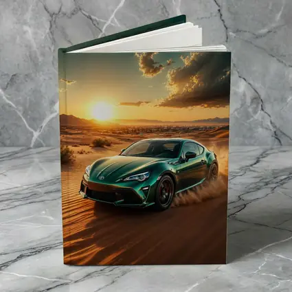 Toyota GT86 Tearing Through Desert Dunes Sunset