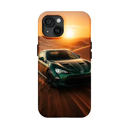 Toyota GT86 Green Coupe Desert Sunset