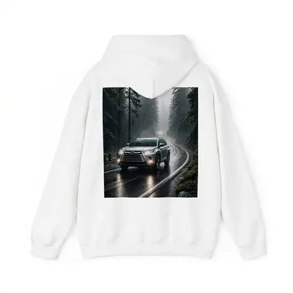 Toyota Highlander SUV Rainy Forest Road