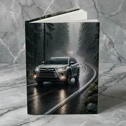 Toyota Highlander SUV Rainy Forest Road