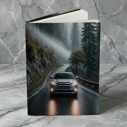 Toyota Highlander SUV Rainy Forest Road