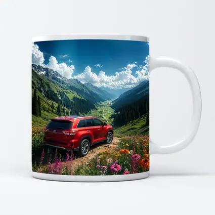 Toyota Highlander Red SUV Mountain Valley