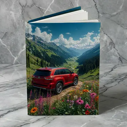 Toyota Highlander Red SUV Mountain Valley