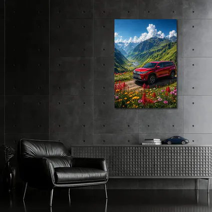 Toyota Highlander Red SUV Mountain Valley