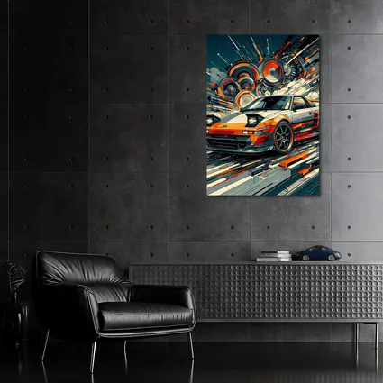 Toyota MR2 Abstract Geometric Art Print