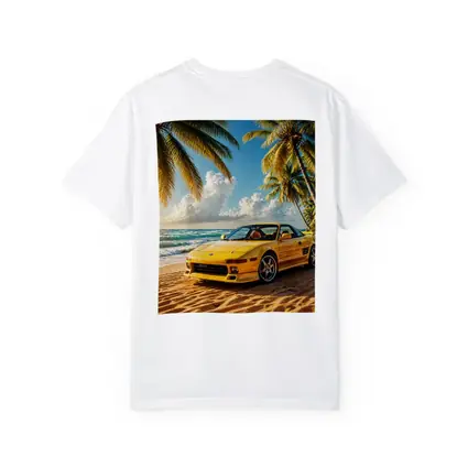 Toyota MR2 Yellow Sports Car Beach