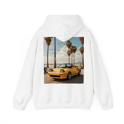 Toyota MR2 Yellow Convertible Beach Scene