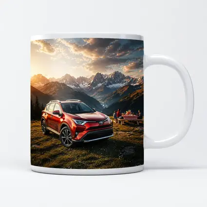 Toyota RAV4 Parked in Mountain Sunset
