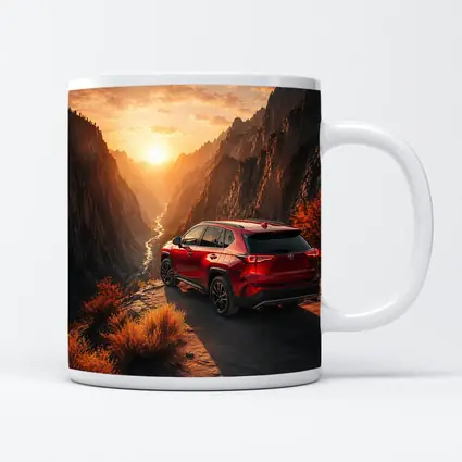 Toyota RAV4 Red SUV Canyon Sunset