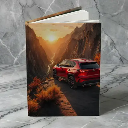 Toyota RAV4 Red SUV Canyon Sunset