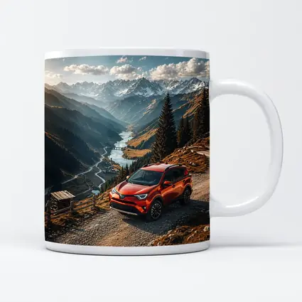 Toyota RAV4 Red SUV Mountain Valley