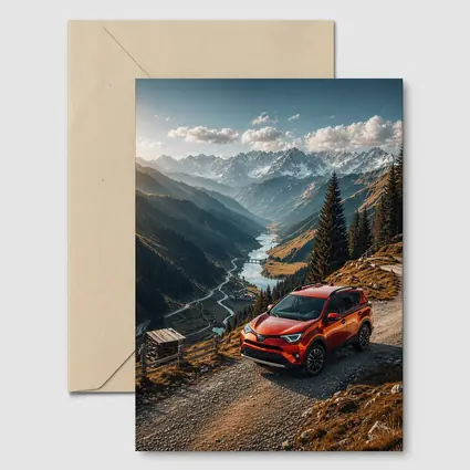 Toyota RAV4 Red SUV Mountain Valley