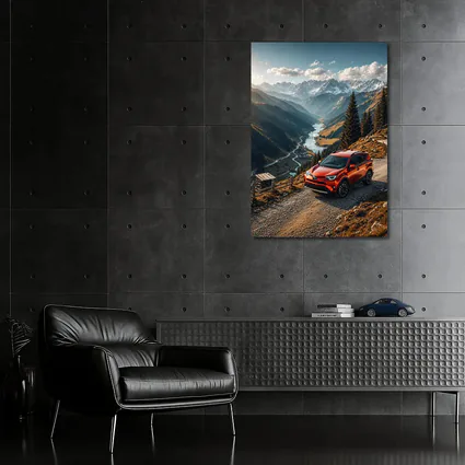 Toyota RAV4 Red SUV Mountain Valley