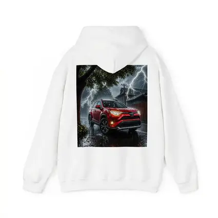 Toyota RAV4 Red SUV Lightning Storm
