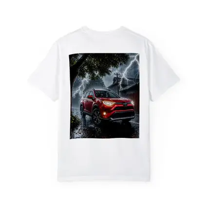 Toyota RAV4 Red SUV Lightning Storm