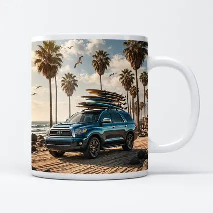 Toyota Sequoia SUV Parked at Sunny Beach