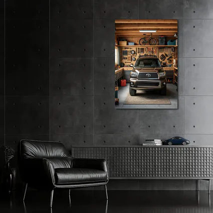 Toyota Sequoia SUV Parked Inside Garage