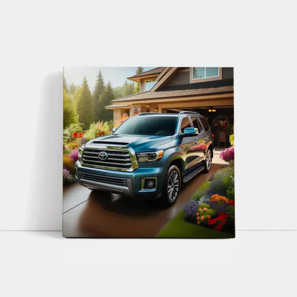 Toyota Sequoia SUV Driveway Home Setting