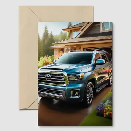 Toyota Sequoia SUV Driveway Home Setting
