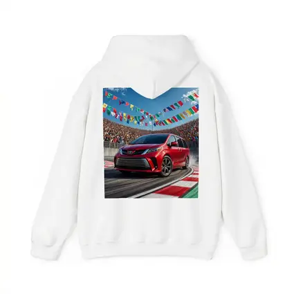 Toyota Sienna Red Minivan On Race Track