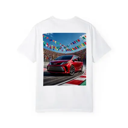 Toyota Sienna Red Minivan On Race Track