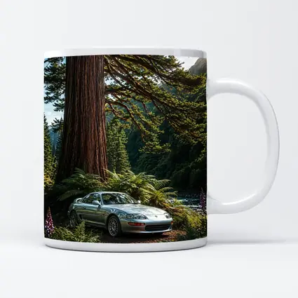 Toyota Supra Silver Coupe Forest River Setting
