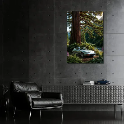 Toyota Supra Silver Coupe Forest River Setting