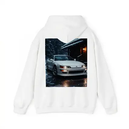 Toyota Soarer White Coupe Snowy Night
