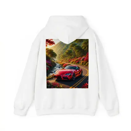 Toyota Supra Red Sports Car Mountain Road