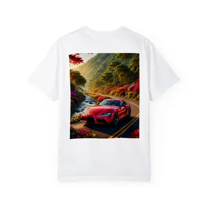 Toyota Supra Red Sports Car Mountain Road