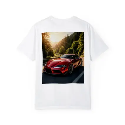 Toyota Supra Red Sports Car Mountain Road