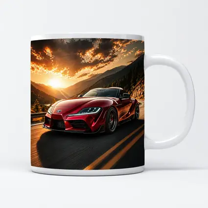Toyota Supra Red Mountain Sunset Drive
