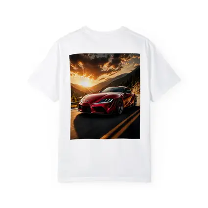 Toyota Supra Red Mountain Sunset Drive