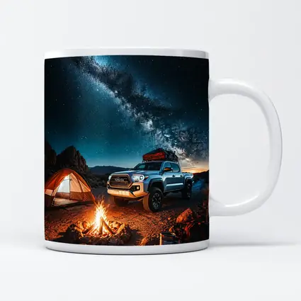 Toyota Tacoma Desert Night Camping Scene