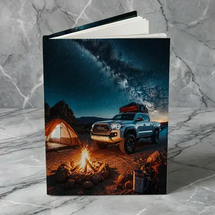 Toyota Tacoma Desert Night Camping Scene