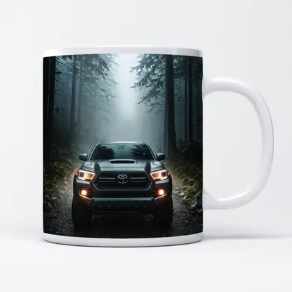 Toyota Tacoma Truck Foggy Forest Trail