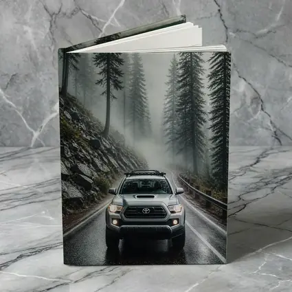 Toyota Tacoma Truck Rainy Foggy Forest Road