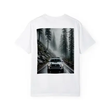 Toyota Tacoma Truck Rainy Foggy Forest Road