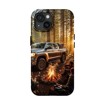 Toyota Tundra Truck Forest Campfire Friends