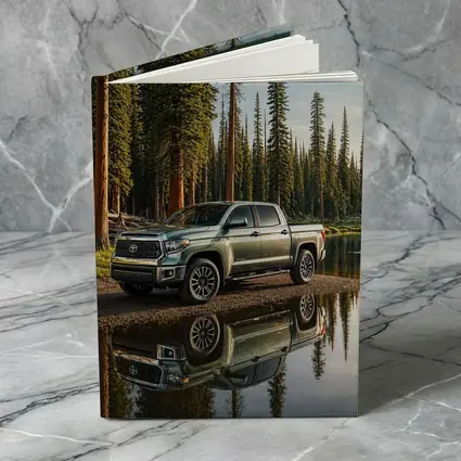 Toyota Tundra Truck Parked By Forest Lake
